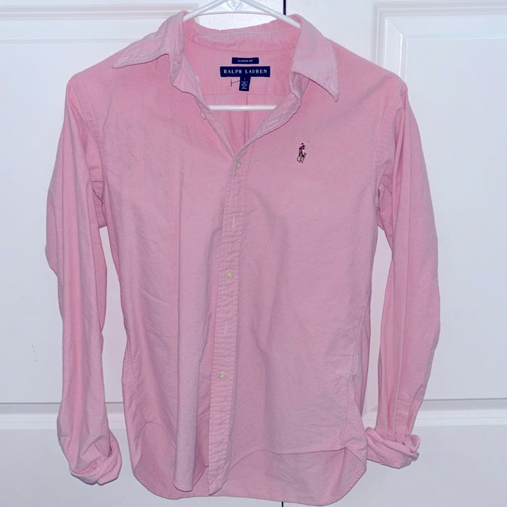 Pretty pastel pink polo